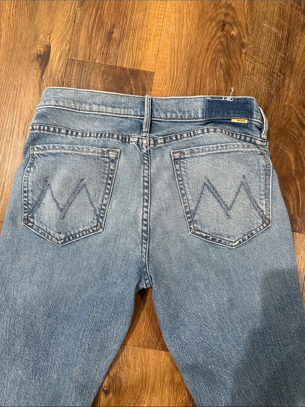 MOTHER Light Blue Straight Leg Jeans - Picture 5 of 5